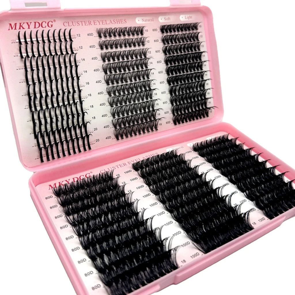 60D-100D Cluster Eyelash Extensions with Lash Spikes Lash Clusters Wispy Eyelashes Clusters Fluffier Individual Lashes Clusters