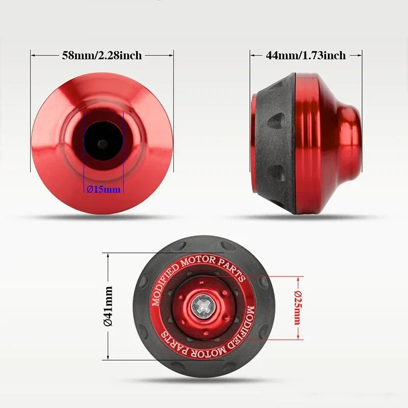 4PCS Motorcycle Crash Protectors Front Fork Slider Cups