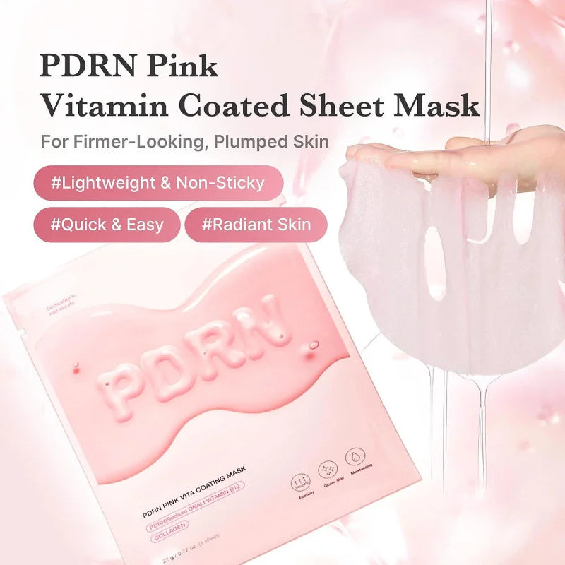 PDRN Pink Vita Coating Mask Deep Collagen Anti Wrinkle Lift Face Mask Overnight Firm Hydrating Moisturizing Glowing Skin Korea