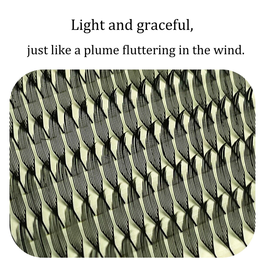 Anime Spire Eyelash Extension Feather Shape C/D Curl Premade Fans Tower Lashes Soft Lightweight Manga Effect False Lashes Makeup