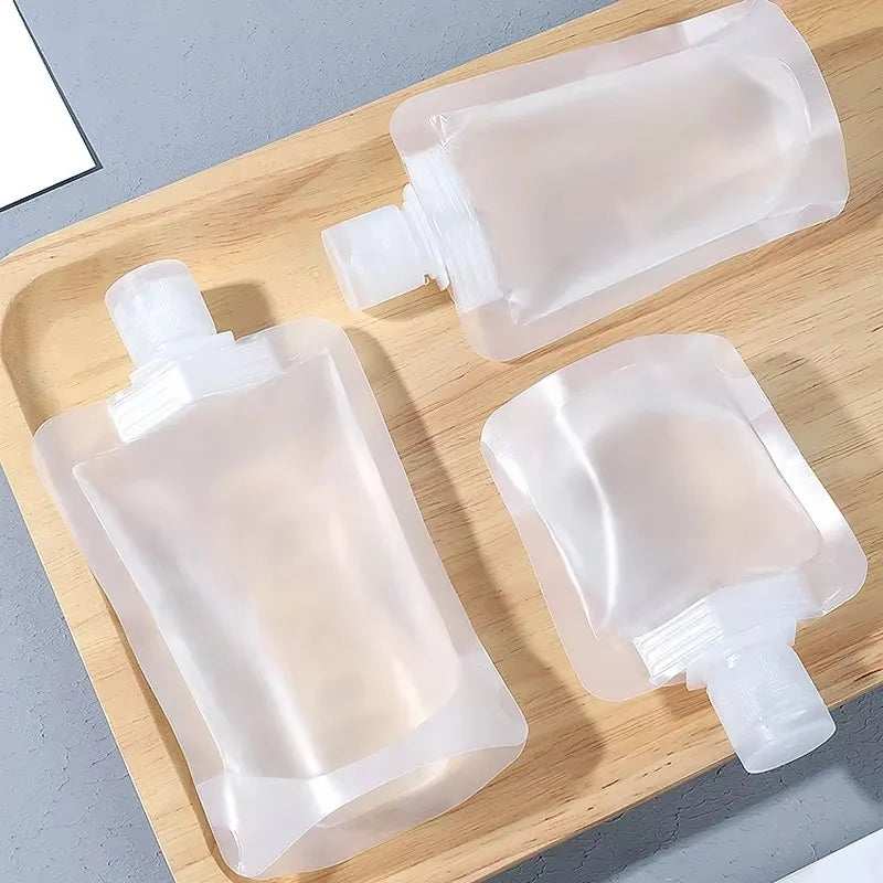 1/6pcs 30/50/100ml Lotion Dispenser Bag Travel Storage Bag Shampoo Liquid Cosmetics Storage Reusable Leak Proof Refillable Bag