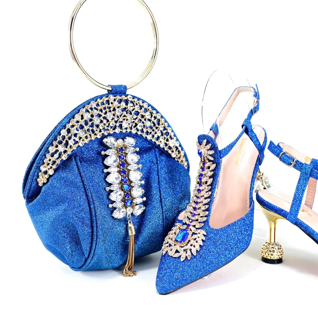 Italian Shoes With Matching Bags Set HRT1-32