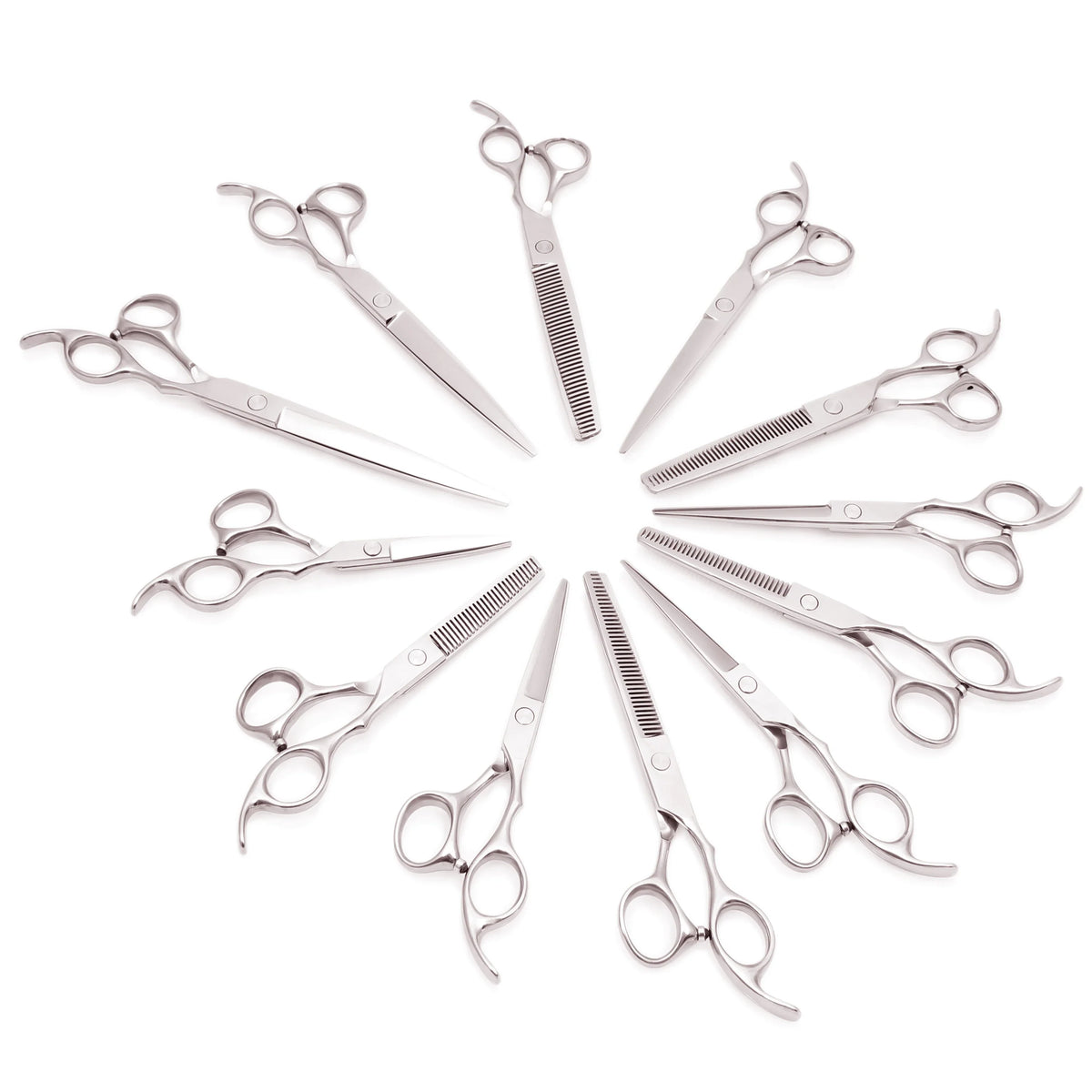 Professional Barber Scissors Set Japanese Steel Straight Thinning Texturizing Shears Precision Ground Sharp for Salon Home  Use