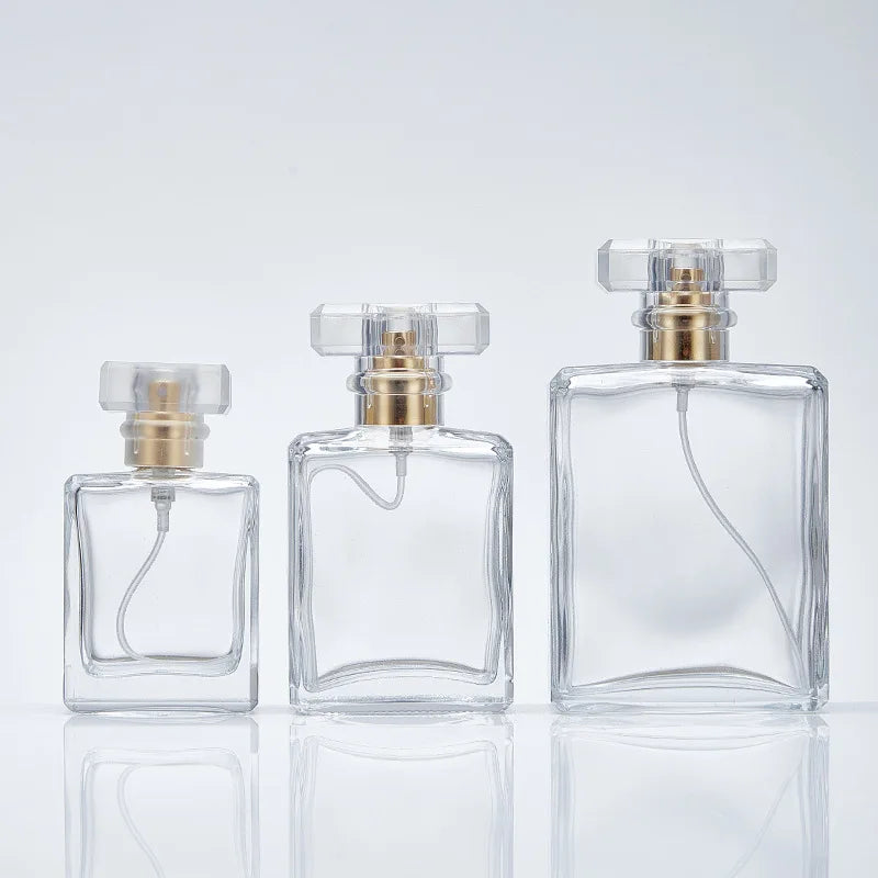 30ml 50ml 100ml Portable Perfume Bottle Squirt Travel Refillable Spray Bottle Glass Empty Sample Sub-Bottling Travel Essentials