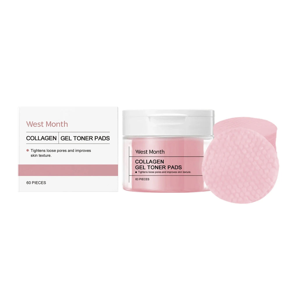WEST MONTH Collagen Gel Toner Pads Provide Deep Moisturizing and Comfortable Feeling Enhance Skin Elasticity and Firming Effect