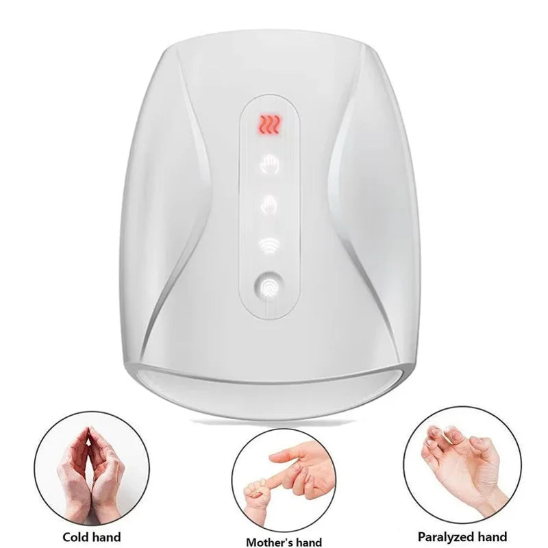 Electric Hand Massager Heat Cordless with Air Compression Finger Acupoint Palm Finger Massage Machine for Arthritis Pressure