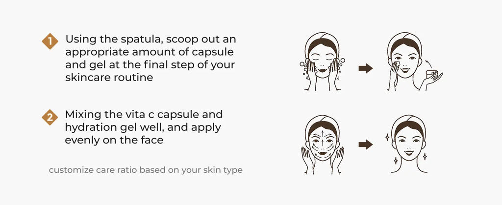 Deep Vitamin C Golden Capsule Hydrating Face Moisturizer, Antioxidant Protection, Lightweight Daily Skincare Original Korean