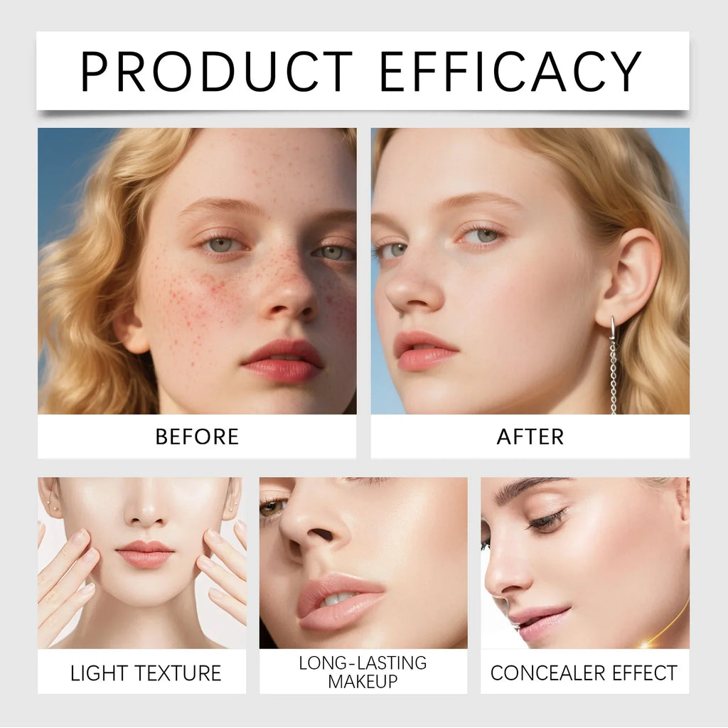 Ivory White Two In One Color Changing Foundation Make-Up Stick Light&Thin Skin CareMatte Natural Makeup Foundation Make-Up Stick