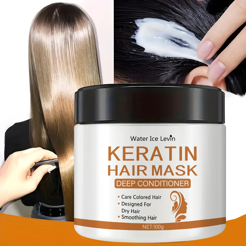 Keratin Hair Mask - Deep Conditioning Treatment for Dry, Damaged Hair - Restores Shine, Strength, and Elasticity