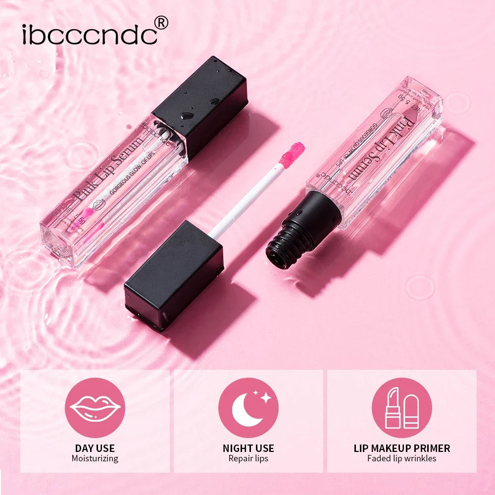 Pink Lip Serum Moisturizing Fresh Effective Reduce Pigmentation Exfoliating Plumper Sexy Care Cosmetics