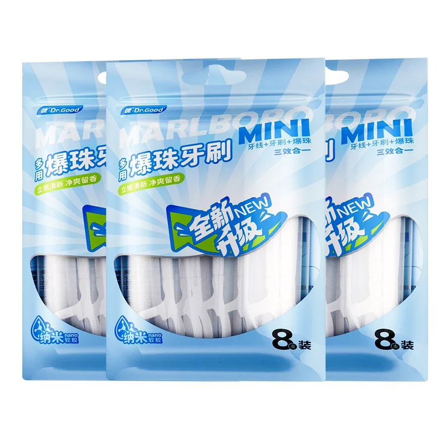 Portable Travel Toothbrush Mini Exploded Bead Toothbrush Disposable Adult Cleaning Toothbrush Individually Packaged