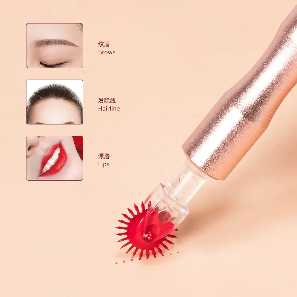 10pcs Microblading Needles PMU Tattoo Roller Needles Permanent Makeup Blade 7mm 10mm Manual Eyebrow Pen Blades Supplies