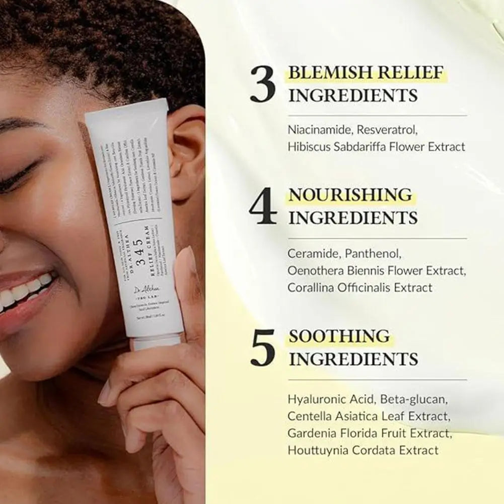 Relief Cream Nourishing Skin Improving Acne Marks Antioxidant Cream Address Blemishes Repairing Barrier Moisturizer Skin Care