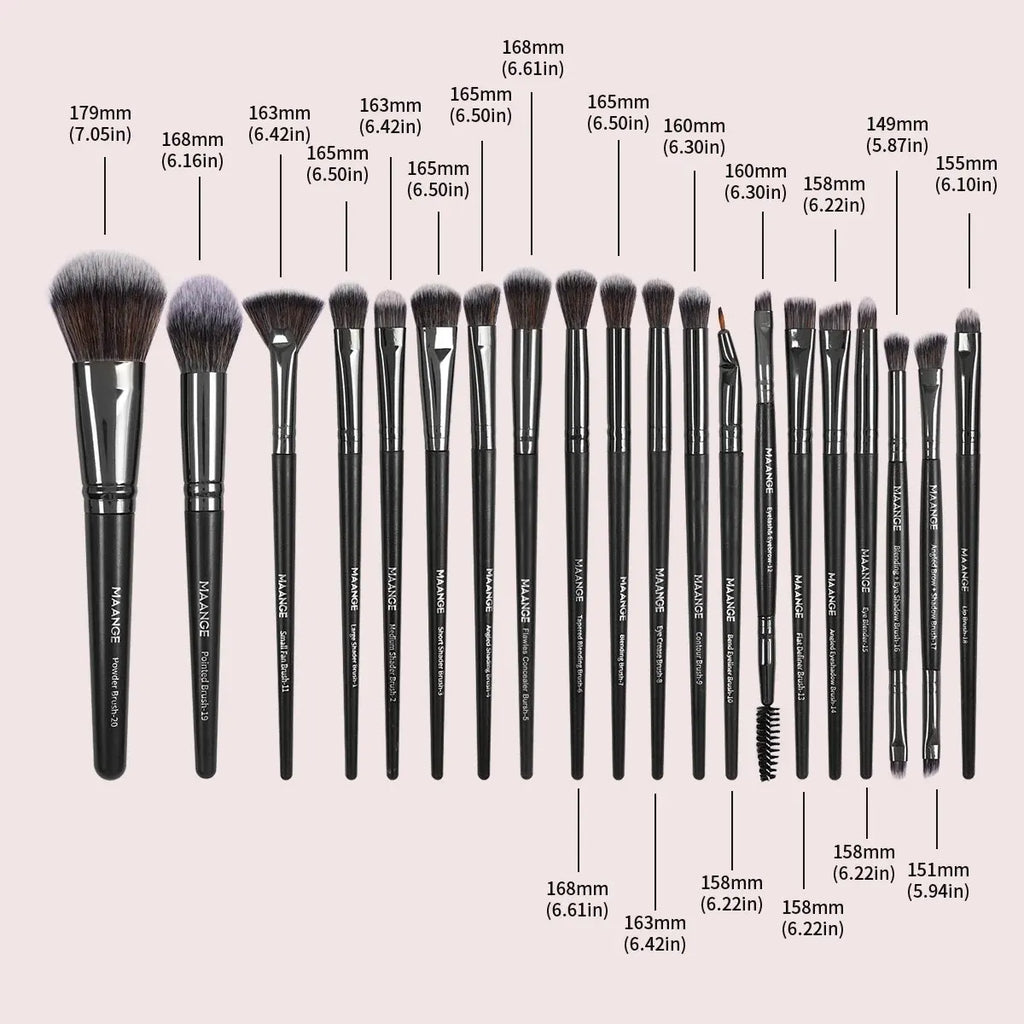 MAANGE 20Pcs Professional Makeup Brushes Set Foundation Concealer Eyeshadow Blush Brush Blending Beauty Tools with Portable Box