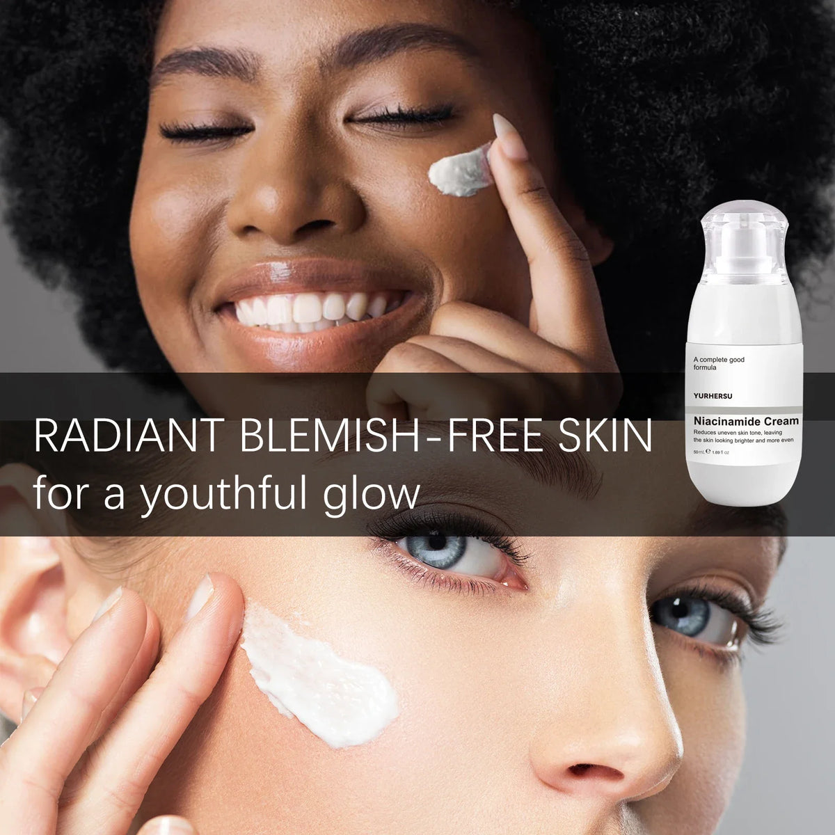 Niacinamide face cream, minimizes pores, moisturizes, suitable for oily skin, effectively hydrates.