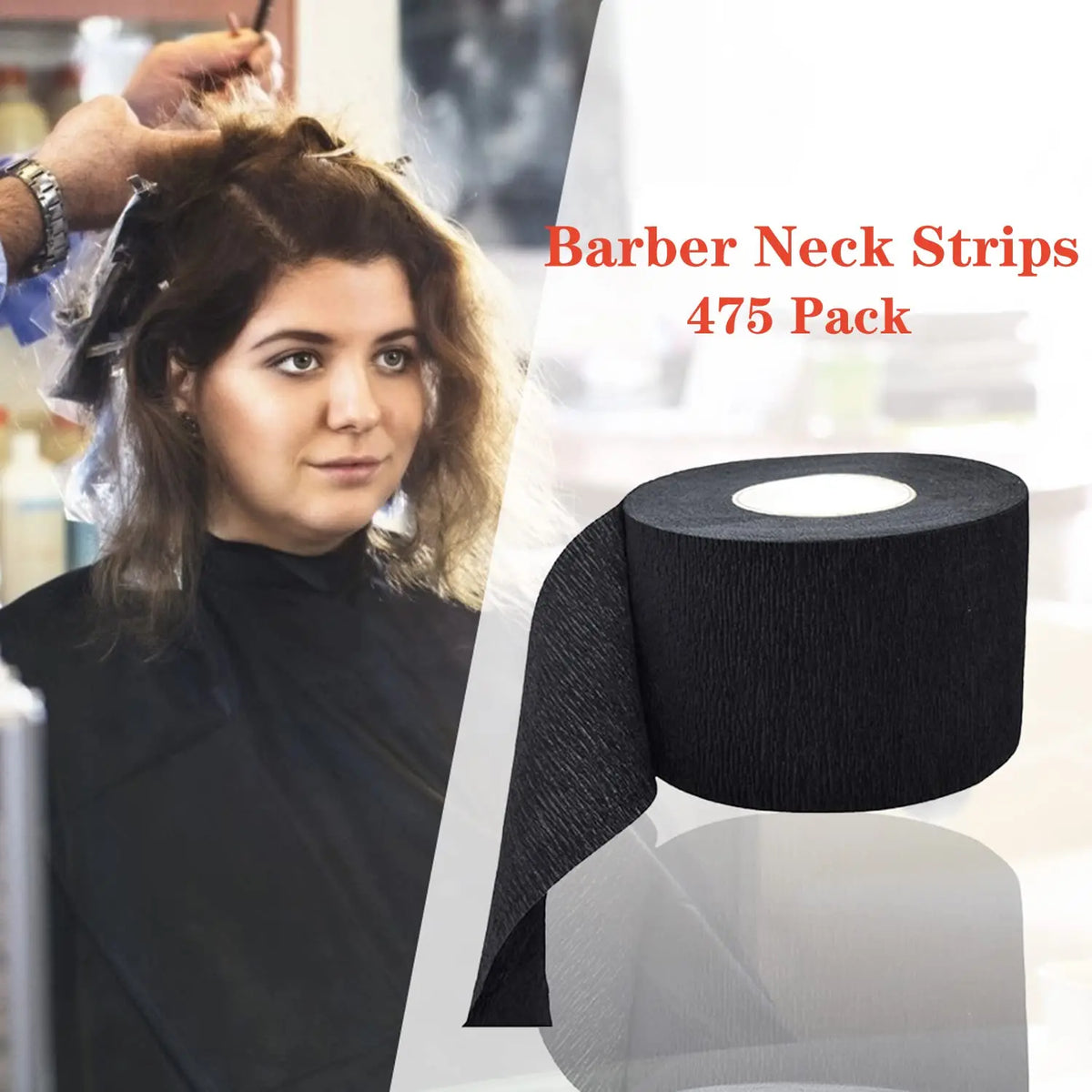 5 Roll/Pack Hair Cutting Accessory Neck Paper Adjustable Barber Dedicated Salon Hairdressing White Black Neck Strips