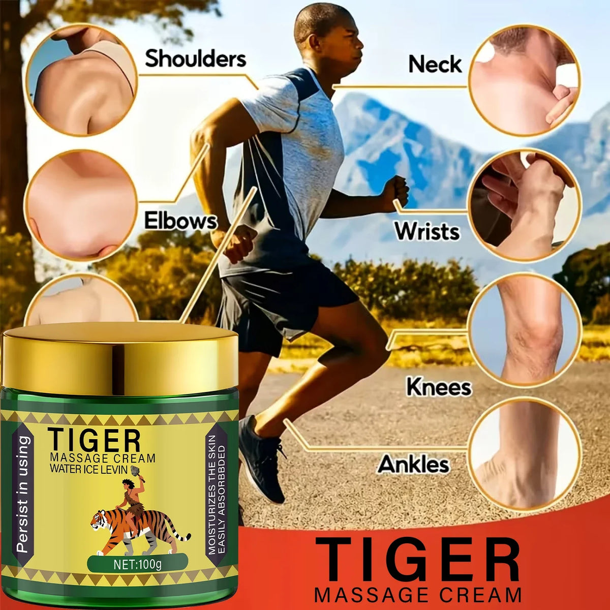 Tiger Massage Cream with Collagen & Retinol - Moisturizing & Nutrient-Rich Formula for Softer, More Confident Skin.