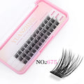 YUANZHIJIE 0.07 C/D DIY single lash Extension Clusters False Eyelash Precut Segmented Bundles Soft Natural Manga Make-up