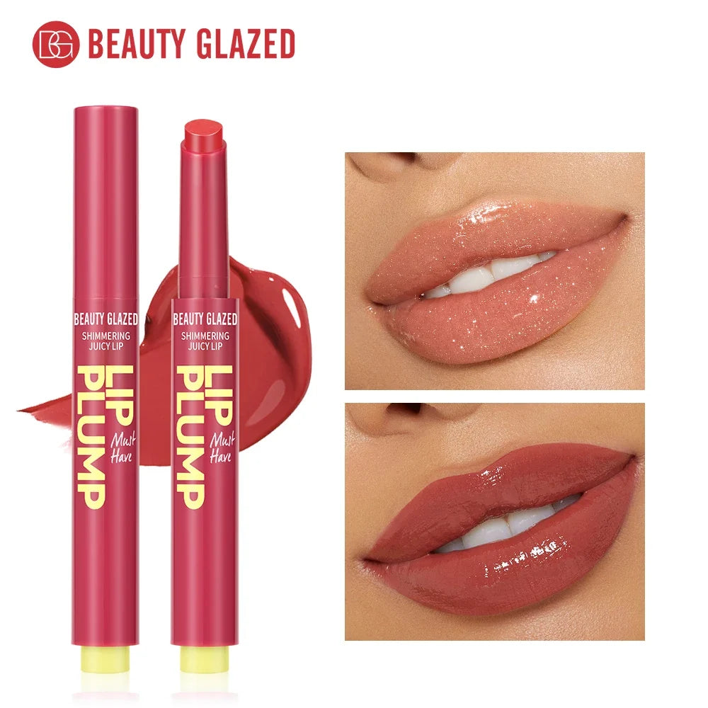 Beauty Glazed 12 Color Shimmering Juicy Lipstick,Shining Lip Plump,Moisturizing Nourishing Women Lip Makeup.Girl's Gift