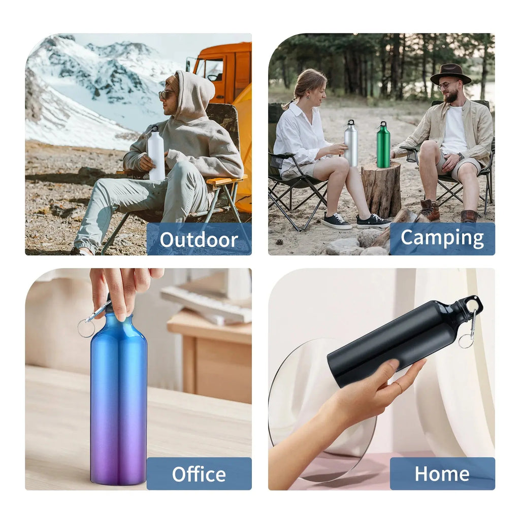 750mL Aluminum Water Bottle Reusable Leakproof