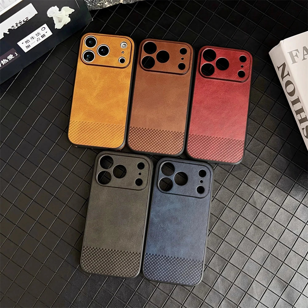 Luxury Soft Leather Case For iPhone