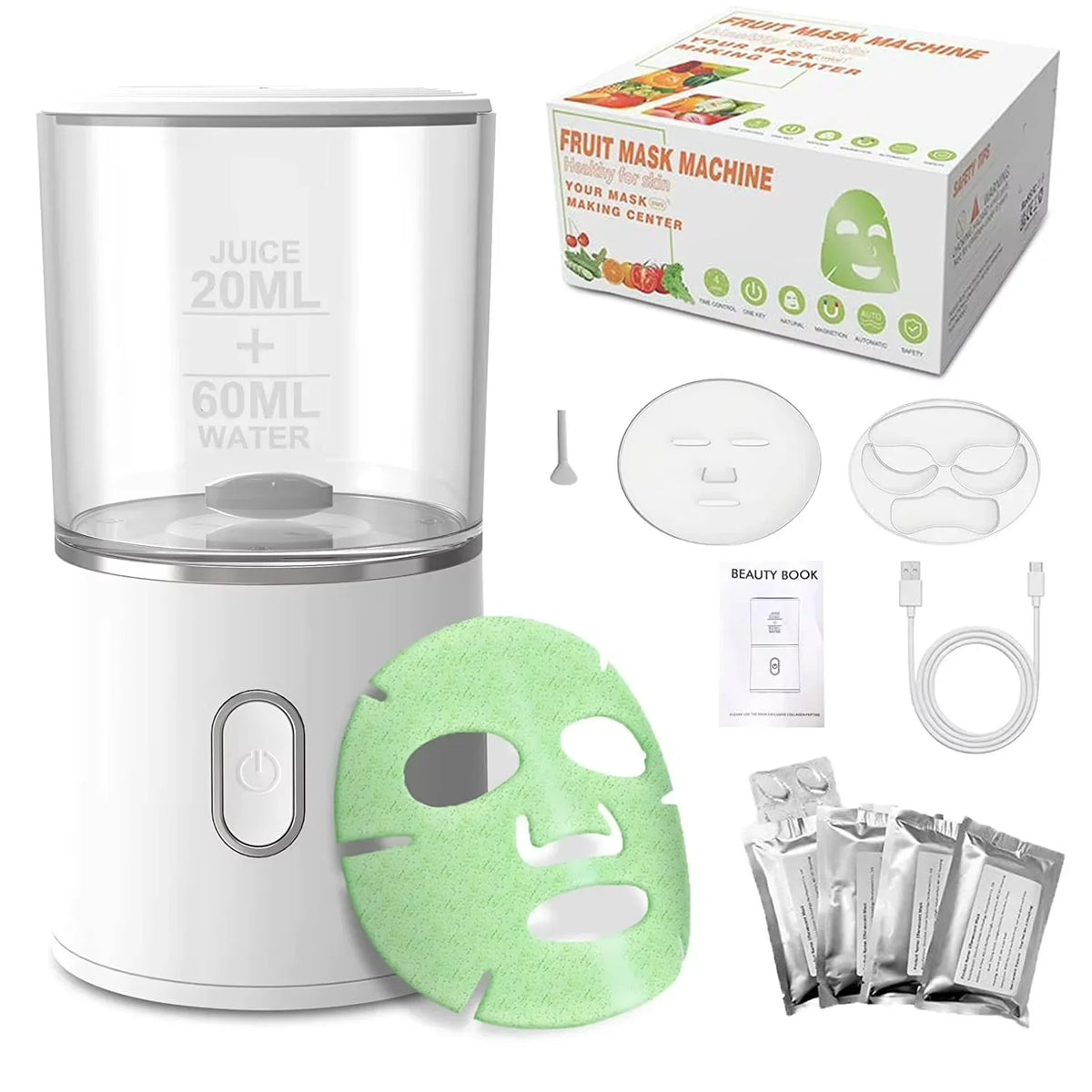 Face Mask Maker Machine Facial Treatment DIY Automatic Fruit Natural Vegetable Collagen Home Use Beauty Salon SPA beauty Device