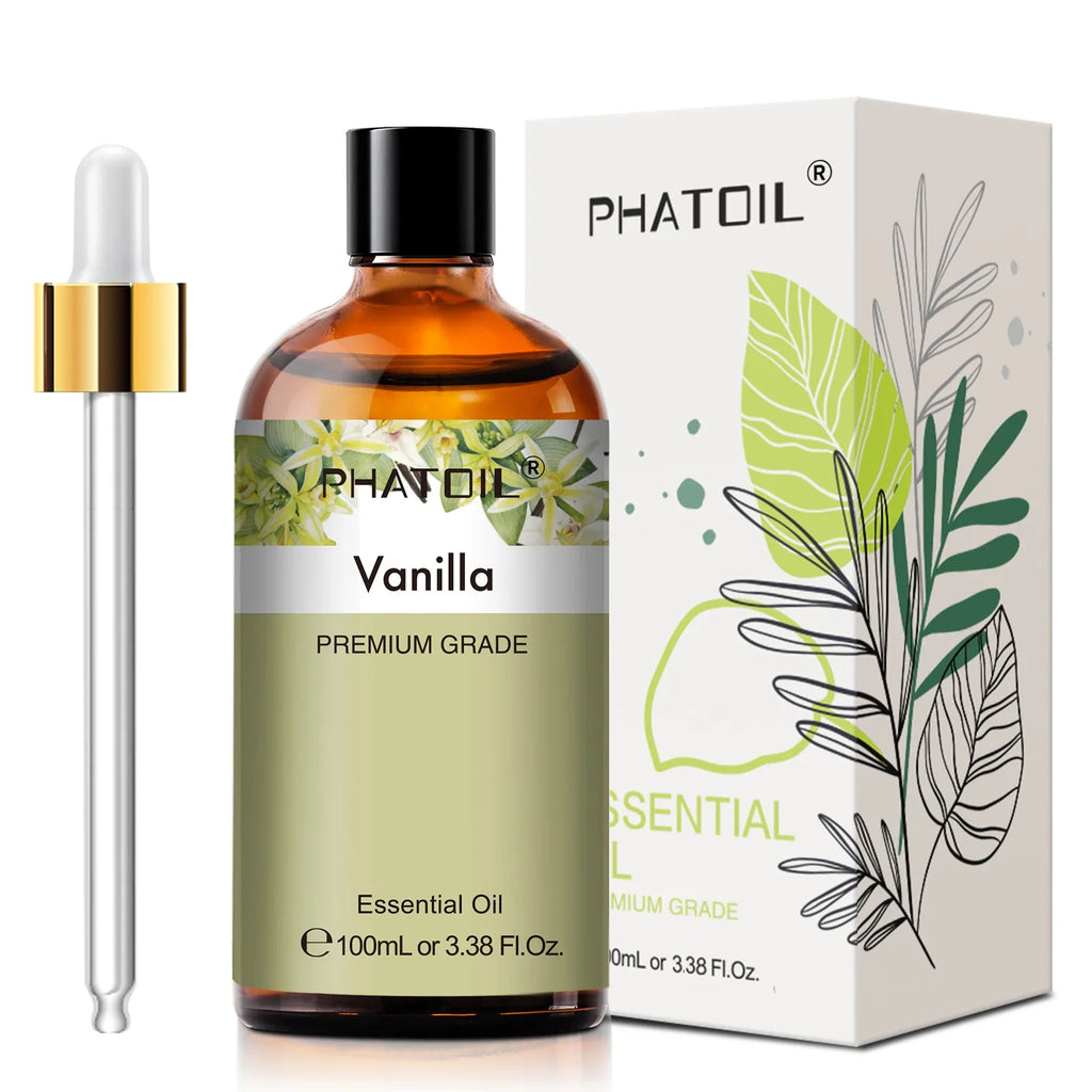PHATOIL 100ml Eucalyptus Essential Oil For Skin Lavender Vanilla Jasmine Lemon Bergamot Aroma Oil for Aromatherapy Candle Making