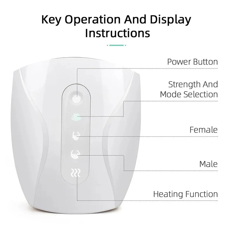 Electric Hand Massager Heat Cordless with Air Compression Finger Acupoint Palm Finger Massage Machine for Arthritis Pressure