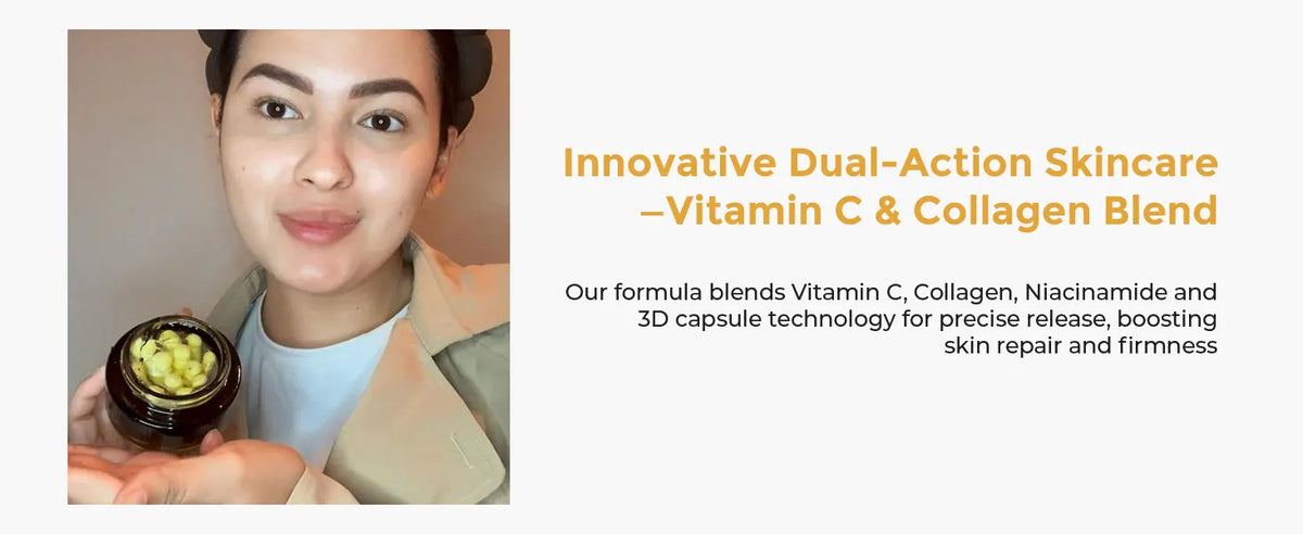 Deep Vitamin C Golden Capsule Hydrating Face Moisturizer, Antioxidant Protection, Lightweight Daily Skincare Original Korean