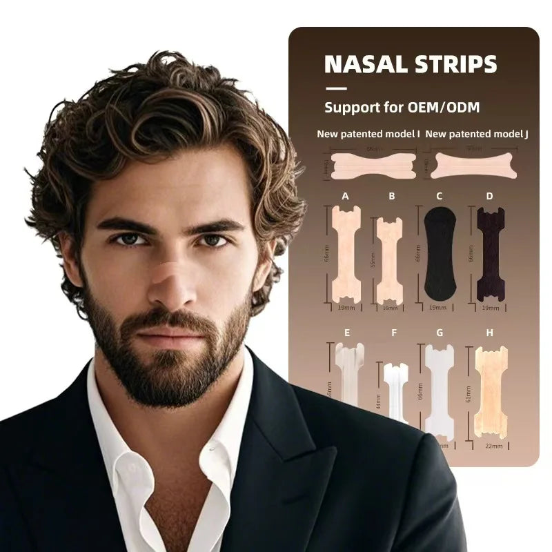 Breathable Ventilation Nasal Strips for Snoring Aid Right Aid Sleeping Nose Patch Physical Expansion Pads for Better Airflow