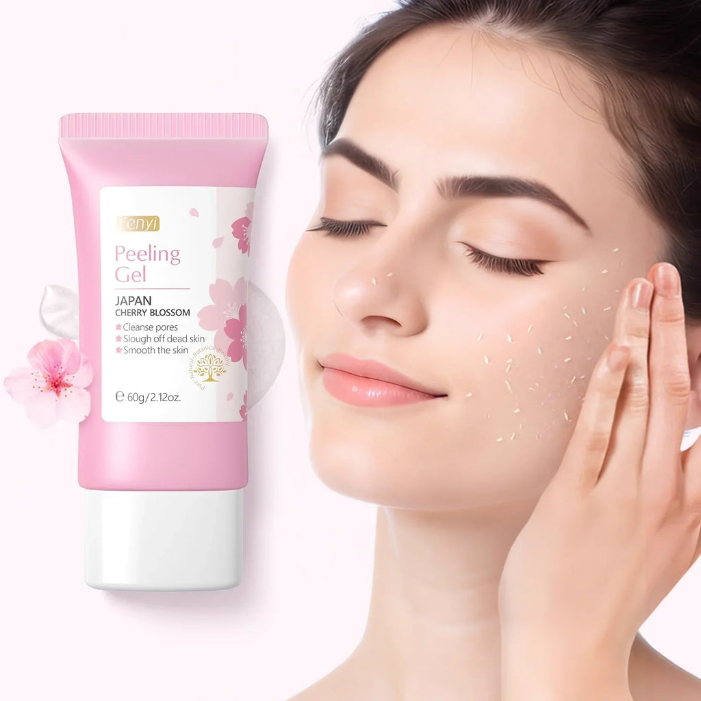Sakura Face Deep Cleaning Exfoliating Gel Skin Care Whitening Moisturizer Repair Facial Scrub Skin Care 60g