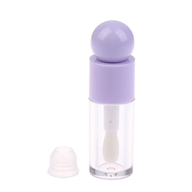 4ml Lip Gloss Tube Matte Transparent Thick Rod Large Brush Head Empty Bottle Lips Glaze Container Makeup Packaging Material
