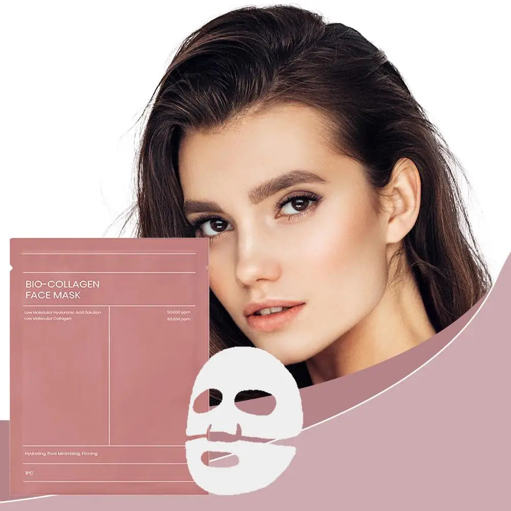 Bio Collagen Face Mask Shrink Deep Hydrating Overnight Mask Moisturizing Refreshing Brightening Face Skin Care