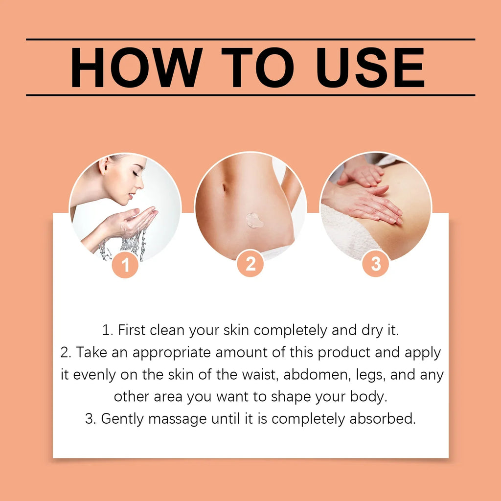 Hot Body Slimming Cream Anti Cellulite Fat Burner Tightens Belly Anti Sagging Sweating Enhancer  Abdominal Muscle Shaping Cream