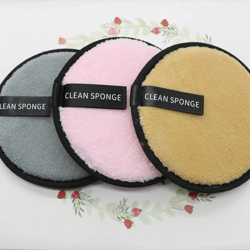 OGEYERO Reusable Makeup Remover Pads Cotton Wipes Microfiber Make Up Removal Sponge Cotton Cleaning Pads Tool