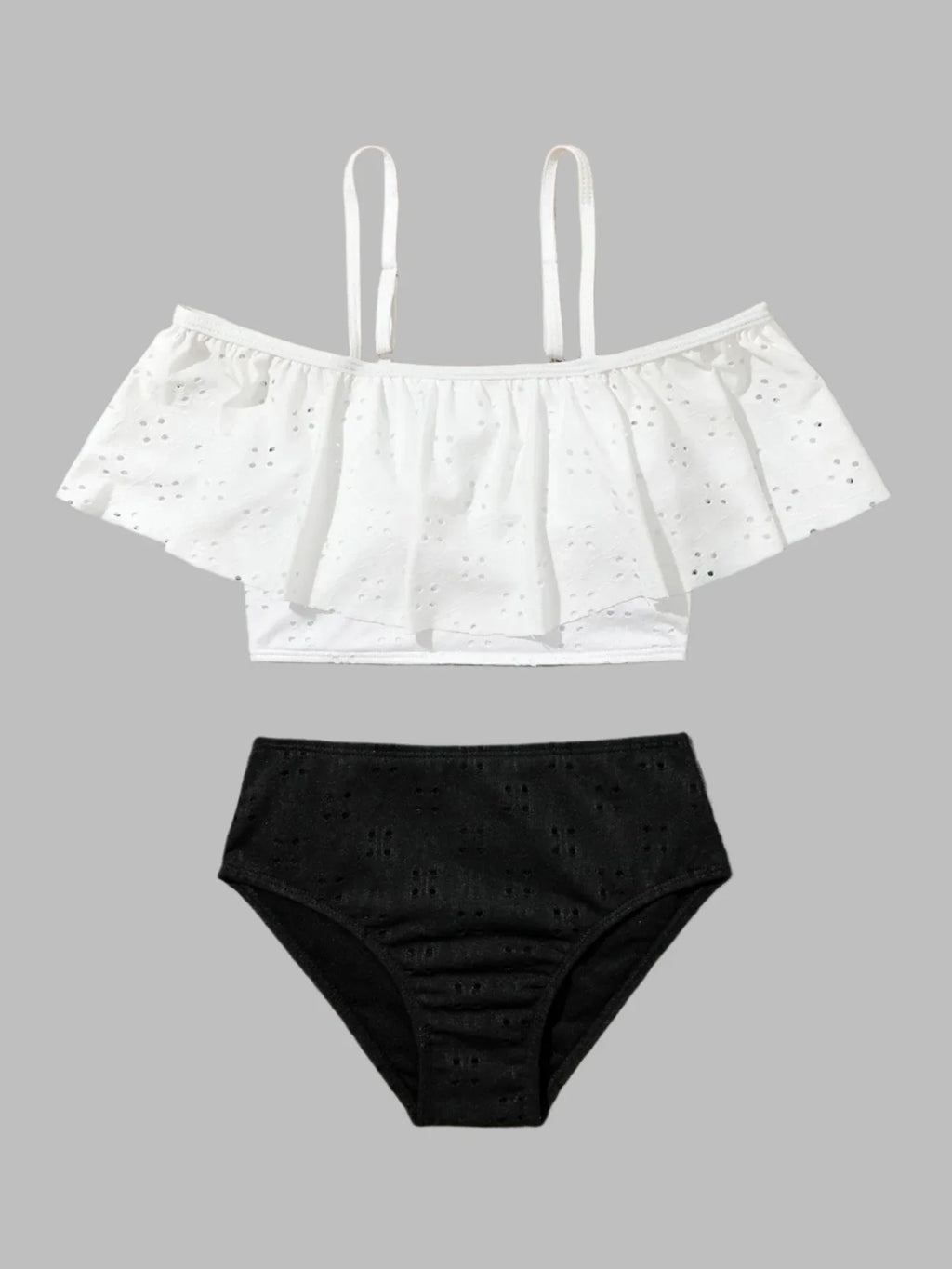 Kids' Swimwear Two Piece  Ruffle  Colorful