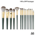14Pcs Soft Cosmetic Makeup Brush Set Eyeshadow Eyebrow Highlight Lip Brushes Multifunctional For Face Eye Makeup Beginner Tools