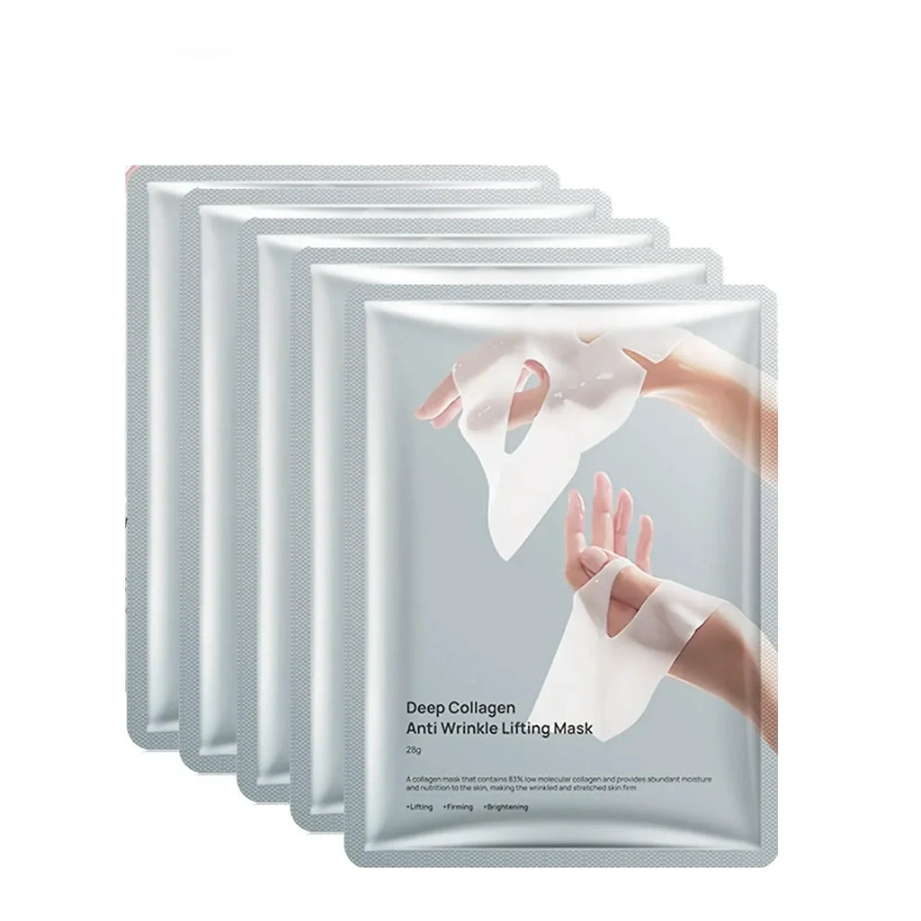 Deep Collagen Anti Wrinkle Lifting Mask Collagen Face Mask Overnight, Deep Collagen Mask for Lifting Firming Moisturizing(5Pack)