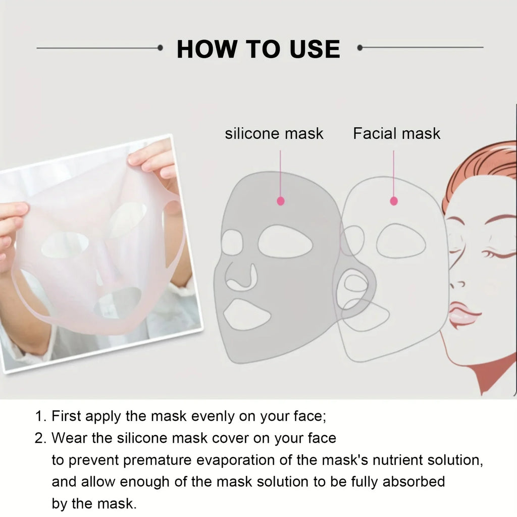 Reusable 3D Silicone Face Wrap Fixed Tools - Prevents Mask Slipping & Moisture Evaporation Skin Care Tools