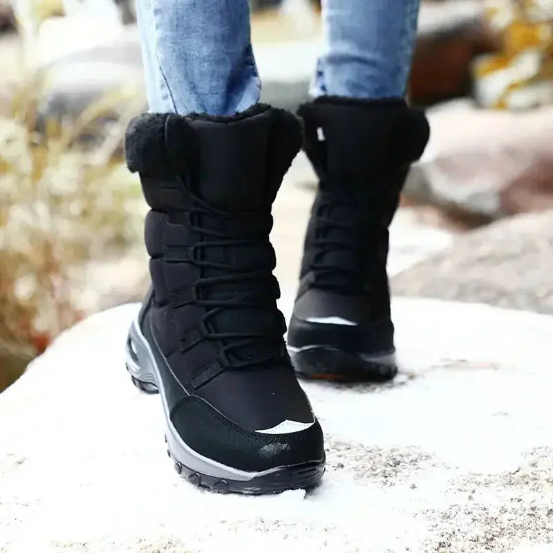Comfortable Lace-up Hiking Boots for Women - Warm, Waterproof, and Durable