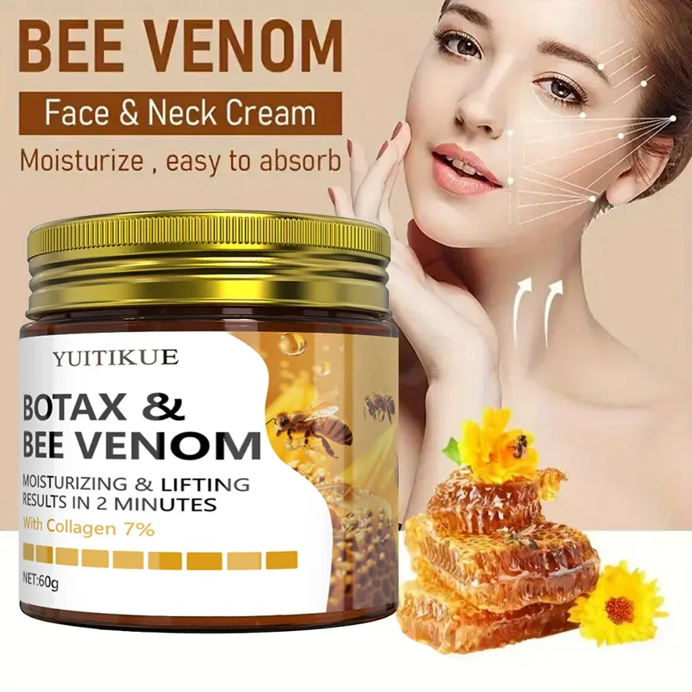 BOTAX & Bee Venom Cream with 7% Collagen - Face & Neck Moisturizing & Lifting in 2 Mins, 60g