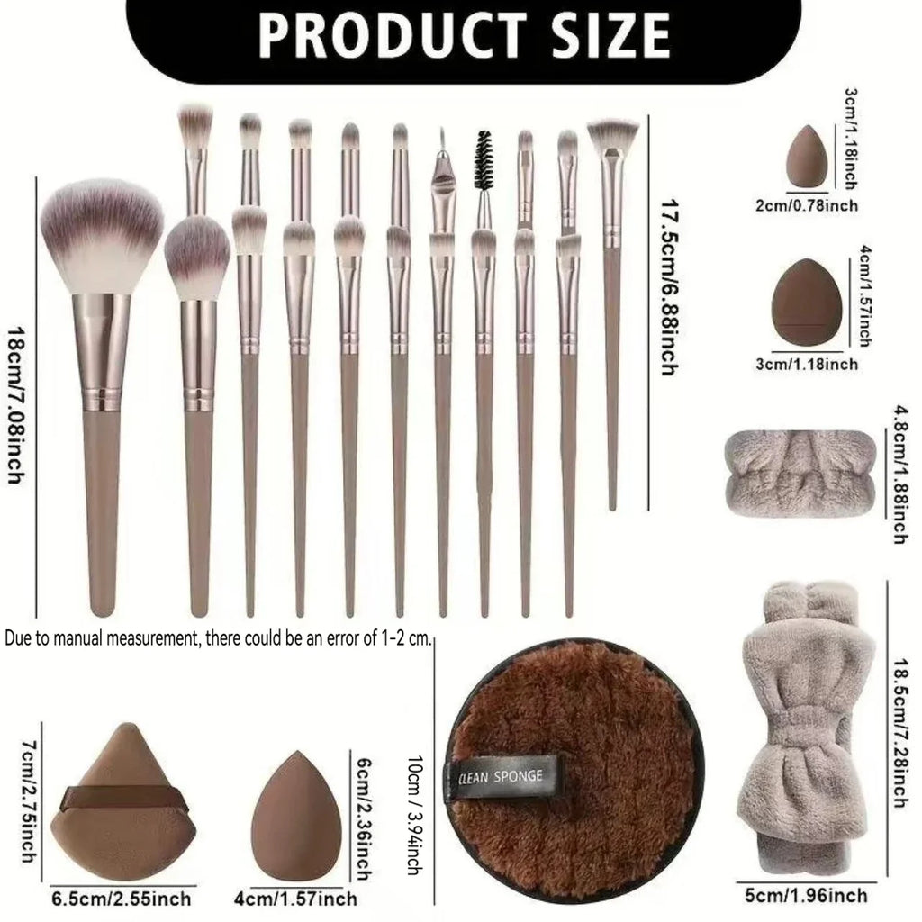 CHARMINGPOSE Makeup Brush Set, Portable Travel Brushes & Cleaning Tools, Daily Use Professional Women's Makeup Kit, 56-Piece