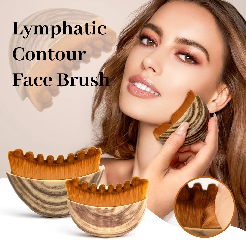 Portable Lymphatic Contour Face Brush, Facial Sculpting Lymphatic Drainage Tool, Lymphatic Drainage Massager Fit The Skin