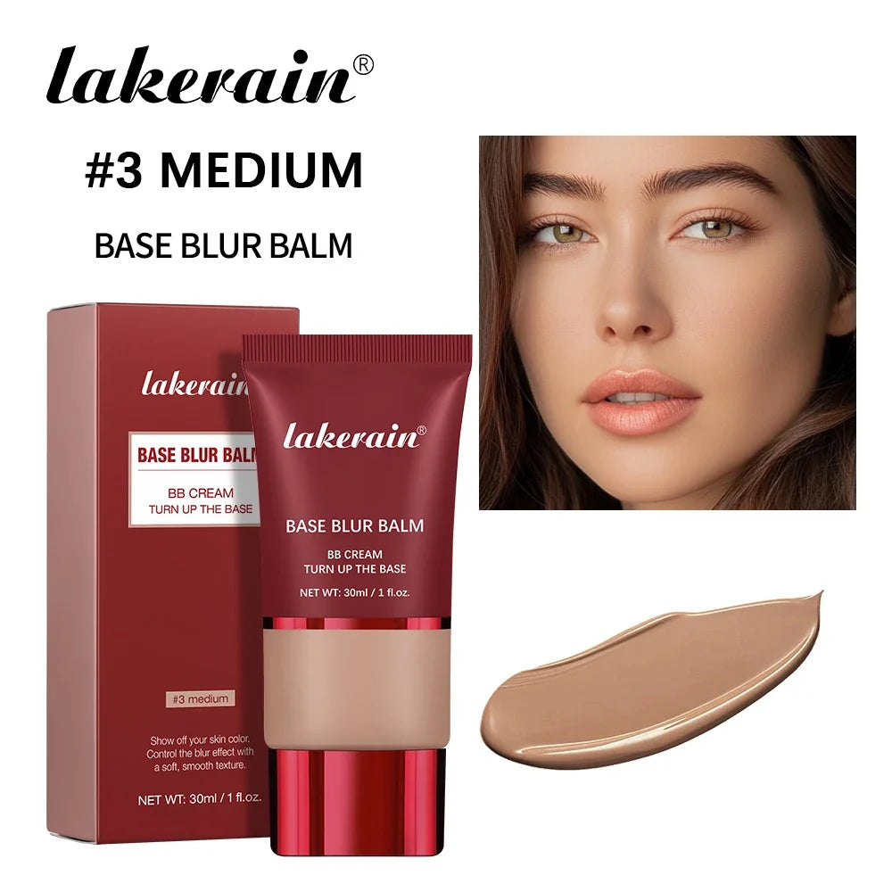 Matte Foundation Base Blur Soft Focus Matte Full Coverage Natural Fit Face Makeup Lightweight Long-Lasting Concealer BB Cream