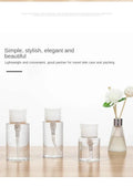 1/3pcsTransparent Pump Bottle Dispenser Push-Down Refillable Travel Bottle Set for Makeup Nail Polish Remover Cosmetic Organizer