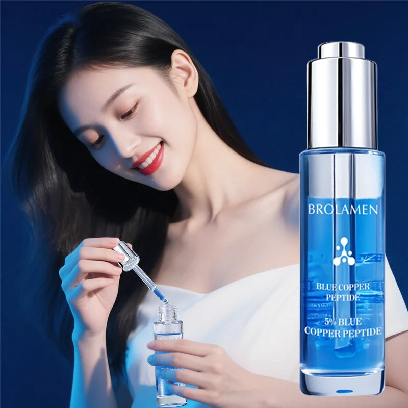 40ml 5% blue copper peptide concentrated anti wrinkle essence, anti-aging, reducing facial fine lines, refreshing texture