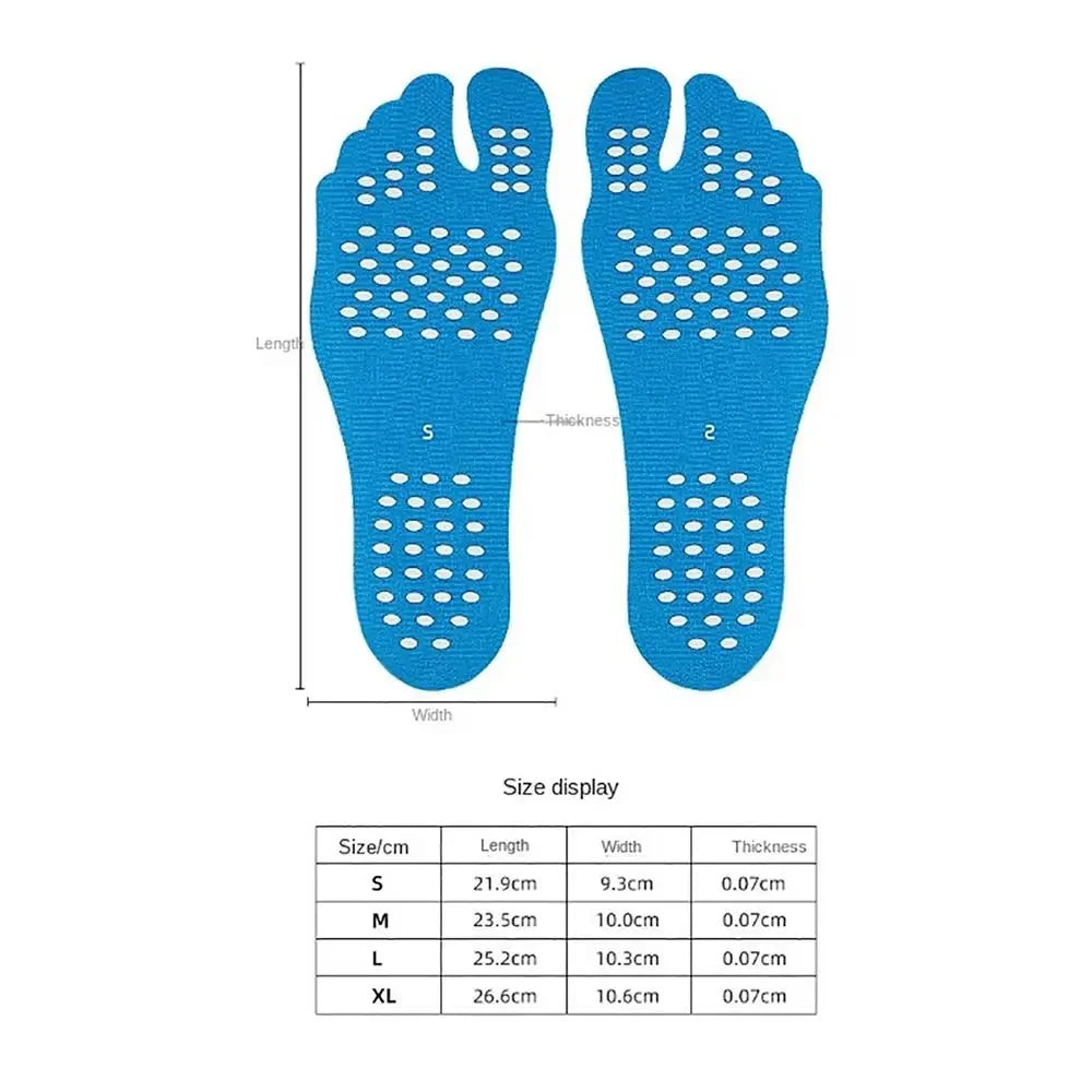 Beach Foot Pads Barefoot Adhesive Invisible Shoes Stick on Foot Pad Stickers Stick on Soles Anti-Slip Waterproof Foot Care Tool