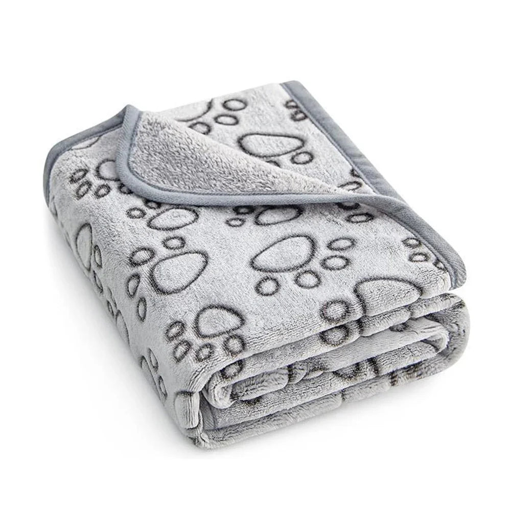 Winter Soft Dog Blanket Washable, Cat Blanket for Indoor Cats Mat Large Medium Small Dog Gifts Puppy Essentials (Grey) Bed