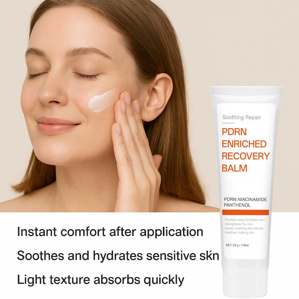 Soothing Repair PDRN Enriched Recovery Balm with Niacinamide & Panthenol, Deep Hydration & Skin Barrier Repair, 50g Face Balm fo