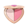 C/T Two Tone Heart Blush Lasting Beauty Makeup Natural Flawless Bright Powder Smooth Look Multi Purpose Rouge 13g